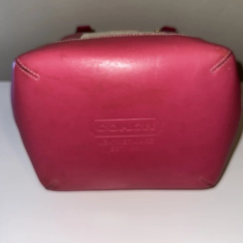 Vintage Coach Watermelon 🍉 Woven Leather Handbag GUC - Picture 5 of 11